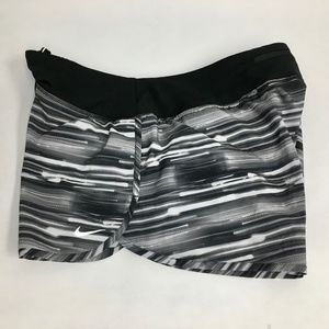 NIKE Womens Dri-Fit Pattern Lined Running Shorts L